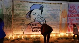 Mural y velatón por Justicia para Nicole Saavedra