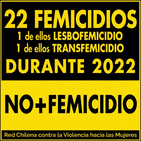 2022 femicidios, 1 lesbofemicidio, 1 transfemicidio durante 2022