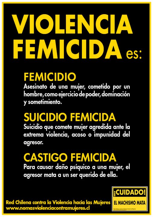 Violencia femicida es: femicidio, suicidio femicida y castigo femicida