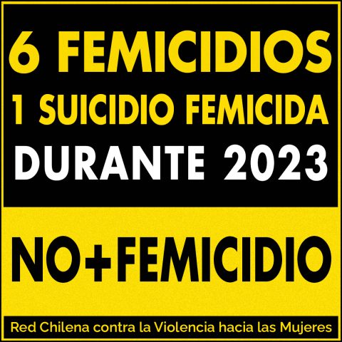 6 femicidios y 1 suicidio femicida durante 2023. No más femicidio. Red Chilena contra la Violencia hacia las Mujeres